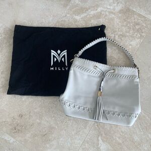 NWOT Milly White Shoulder Bag with Tassel Accent